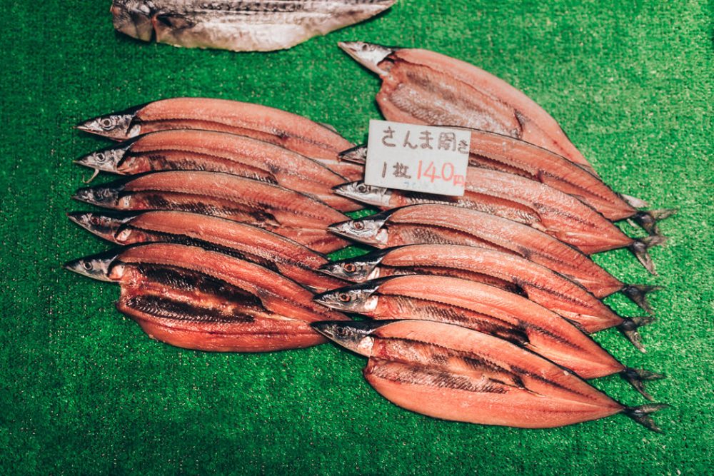 Fische in Tokio am Markt