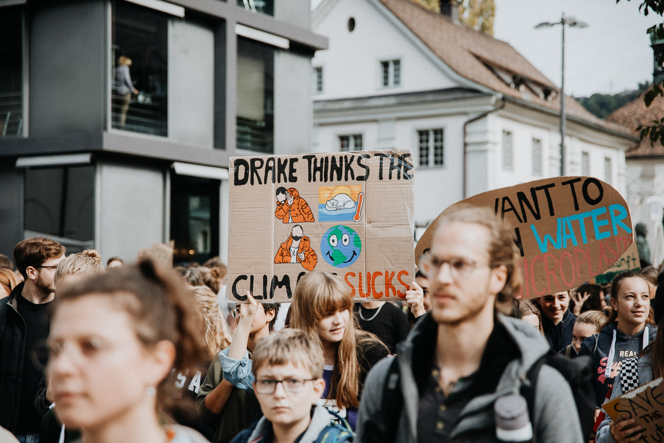 Klima Streik in Bundeshauptstadt Vorarlberg